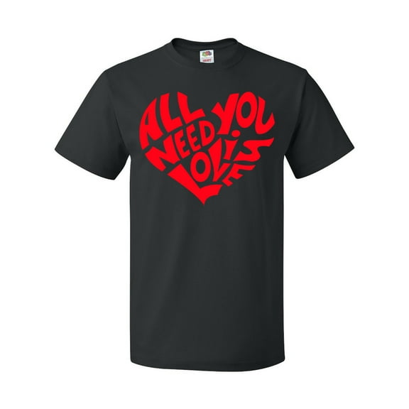 Inktastic All You Need is Love Red Heart Shape T-Shirt