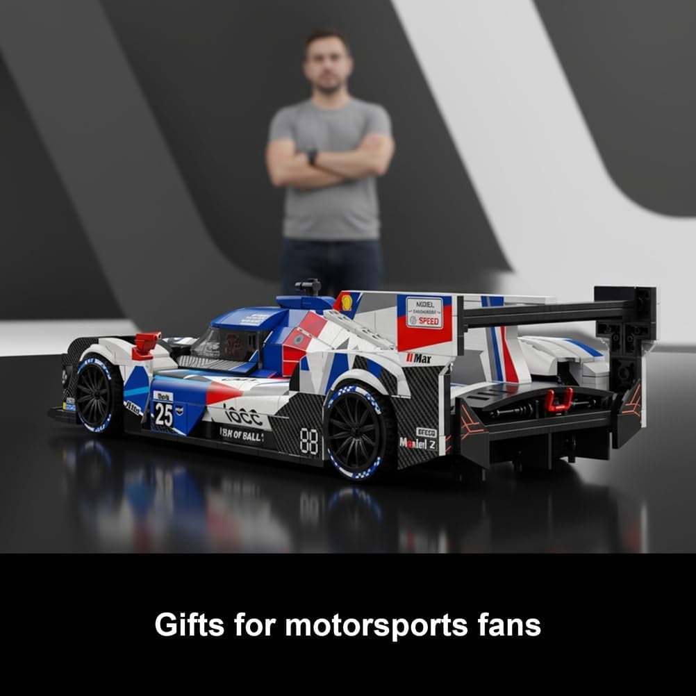 Le M Hybrid V8 Hypercar Model Car Kit - Building Set for Adults, 1:16 Scale 24H Hybrid Race Car to Display or Play, Motorsport Fans, (1067PCS）