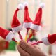 thumbnail image 2 of Worallymy 12 Uds. gorro de piruleta pequeño de Navidad gorros de Papá Noel no tejidos gorro de caramelo de piruleta decoración de fiesta de Navidad Worallymy JD735806584, 2 of 7