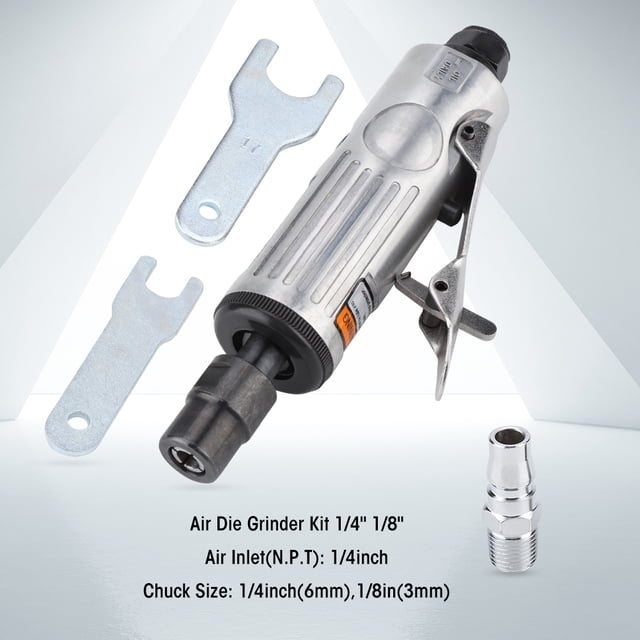 Air Die Grinding Tool, 80L/Min Rear Exhaust Air Die Grinder Kit For Maintenance