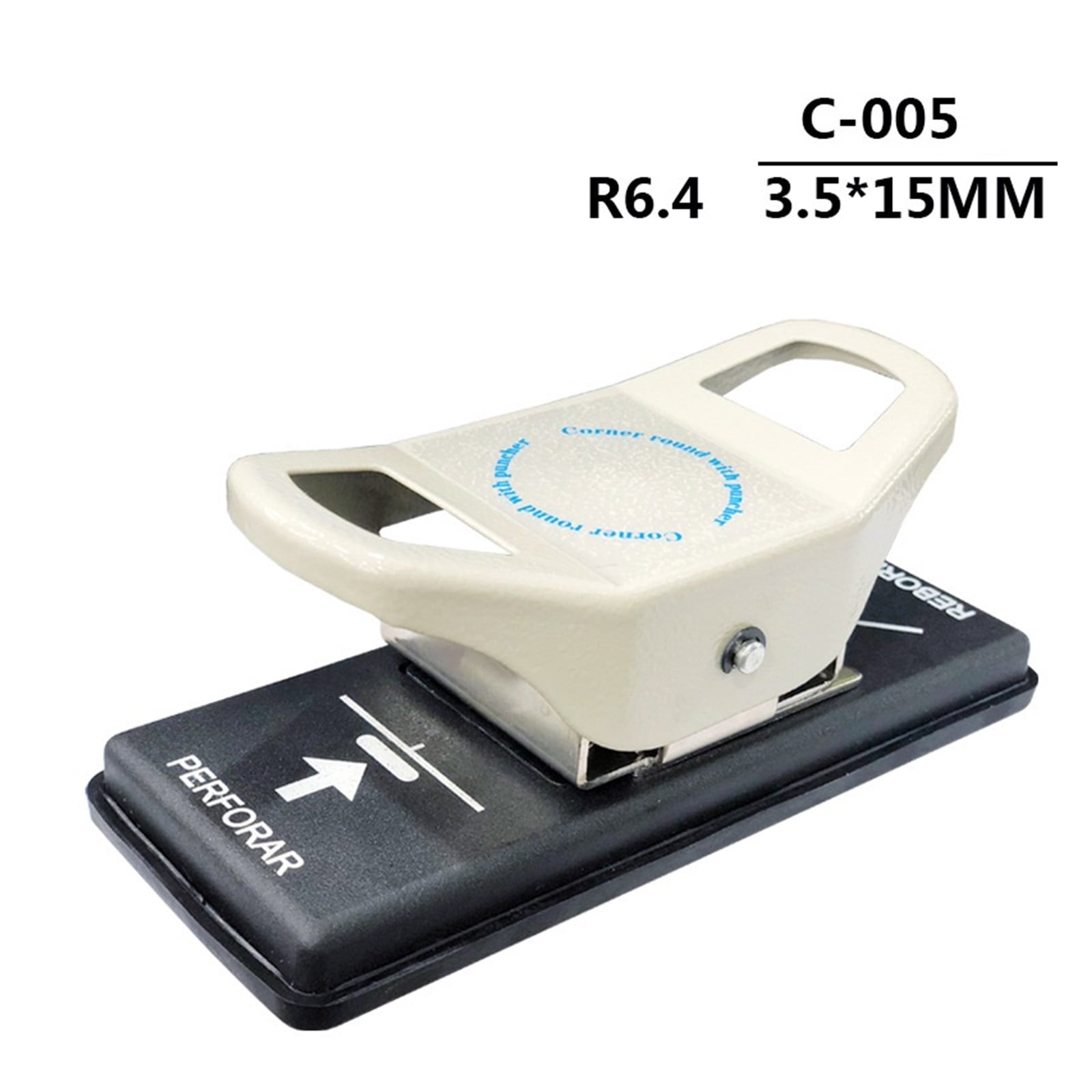 DIY Dual Use Slot Flat Hole Puncher Corner Round Punch Tool, R6.4 Corner Cutter For PVC ID Card Photo Paper Bad Y 3.5x15MM ,Durable Design