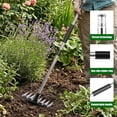 thumbnail image 2 of Heavy Duty Weeding Rake with Long Handle, 8 Teeth Adjustable Length Weed Puller Tool 61.5 Inch, Manual Weeder for Weeding, Cultivating & Soil Aeration(RL 1 PC), 2 of 6
