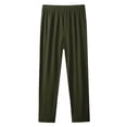 thumbnail image 6 of Inglocry Comfy Pants Elastic Drawstring Waist for Women Over 50,Stretch Active - Women's Ultra Stretch Ice Silk Comfort Casual Pants with Zipper Pocket Army Green XL, 6 of 8