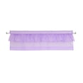 thumbnail image 5 of Lavender Purple Sheer Ruffled Window Valance, Rod Pocket Light Filtering Curtain Topper, Sheer Voile Window Treatment for Living Room Bedroom Kitchen Nursery, 5 of 5