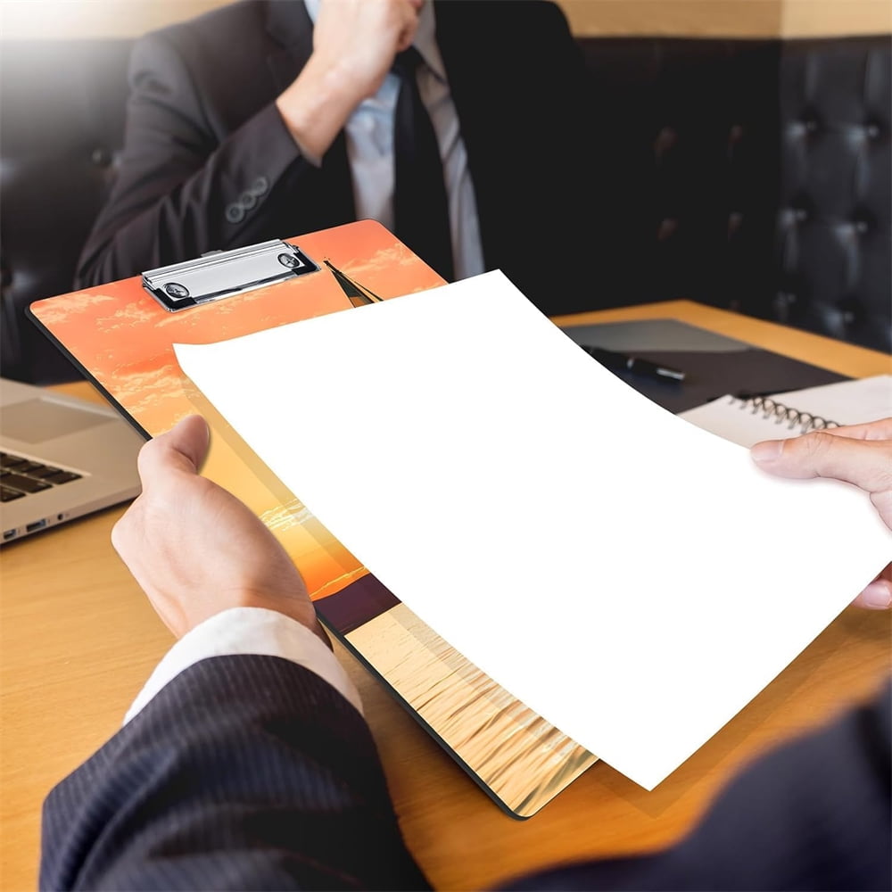 5 Pack Sublimation Blank A5 MDF Board Clip 8.9 '' x 6.5 '' Wooden Folder Writing Pad Office Products