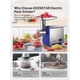 thumbnail image 2 of Picadora de Carne KEENSTAR 450W Acero Inoxidable para Embutidos, 2 of 7