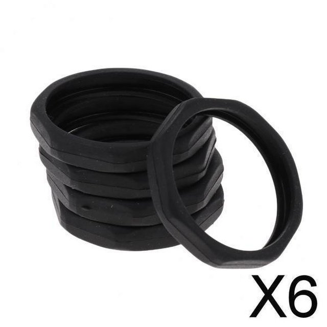 Anillo de Protección Antideslizante Baoblaze para Micrófono 5x5 Uds. Color Negro 6 piezas