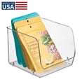 thumbnail image 6 of iDesign Stackable Open-Front Storage Bins - Set of 3 - Clear- Made in USA, 6 of 8