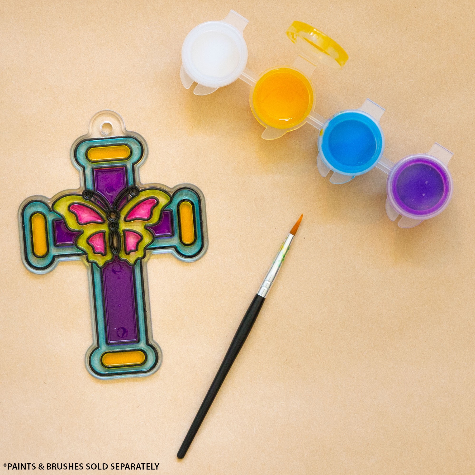 Hello Hobby Ready-to-Paint Butterfly Cross Suncatcher