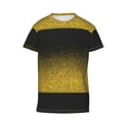 thumbnail image 4 of Wukai Gold Glitter Gradient Youth Unisex Short Sleeve T-Shirt for Boys, Girls, Teens, and Kids-X-Small, 4 of 7