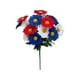 thumbnail image 2 of Ramo de flores artificiales de simulación del Día de la Independencia, flores artificiales rojas, blancas y azules, decoración de cementerios, hogares, bodas, fiestas, margarita de simulación del Día, 2 of 6