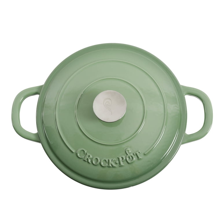 Crock-Pot Artisan Round Enameled Cast Iron Dutch Oven, 3-Quart, Pistachio  Green