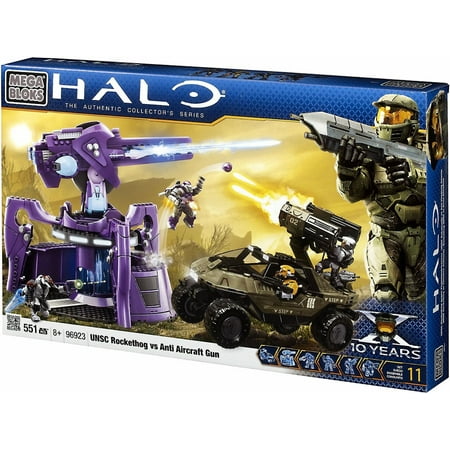 Mega Bloks Halo UNSC Rockethog vs Anti Aircraft Gun