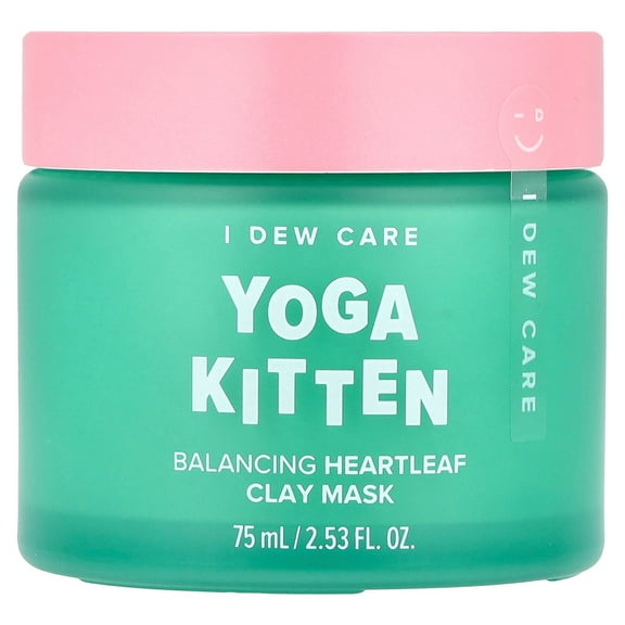 I Dew Care Yoga Kitten, Balancing Heartleaf Clay Beauty Mask,  2.53 fl oz (75 ml)