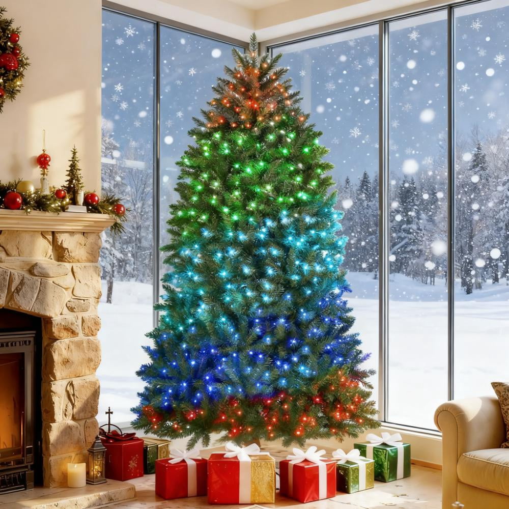 6ft Smart Bell-Shaped Christmas Tree 1602 Tips 448 Full-Spectrum RGB LED Lights App Remote Control Indoor Decor