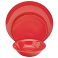 thumbnail image 4 of Tabletops Gallery 12 Piece Red Melamine Dinnerware Set Plates Bowls for Indoor/Outdoor Use, Service for 4, Scarlet, 4 of 6