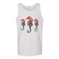 thumbnail image 2 of Wild Bobby, Colorful Rainbow Seahorses Animal Lover Mens Graphic Tank Top, White, 2XL, 2 of 3