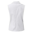 thumbnail image 3 of Tarmeek Womens Formal Vests Sleeveless Cardigan Vests with Side Pockets Ruffle Trim Draped Lightweight Lapel Open Front Vest Fall Clothes, 3 of 4