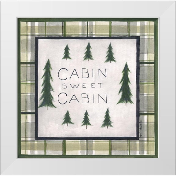 Shamp, Cindy 12x12 White Modern Wood Framed Museum Art Print Titled - Cabin Sweet Cabin