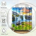 thumbnail image 5 of Baocicoo Waterfalls Shower Curtain Sets Stone Grass Field Scenery Shower Curtain for Bathroom Courtyard Garden Outdoor Landscape Bathroom Decorations Fabric Shower Curtain with Hooks 36x72 Inches, 5 of 6