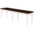 thumbnail image 1 of Crosley Furniture Shelby Dining Bench with Distressed White, Set of 1, 1 of 4