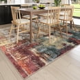 thumbnail image 6 of Moynesa 8'x10' Area Rug for Living Room Machine Washable Rugs Modern Abstract Low Pile Soft Mat Large Indoor Non-Slip Accent Carpet for Dining Room Table Apartment,Red, 6 of 7