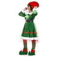 thumbnail image 3 of Elf Costume for Women 5pcs Christmas Outfit Adult Santa Dress Plus Size with Hat Belt Shoes Cover Socks Xmas-XL, 3 of 7