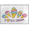 thumbnail image 4 of Dreamtimes I Love Ice Cream Non-Slip Area Rug 72"x48", Hello Summer Soft Non Slip Washable Floor Mats for Indoor Front Porch,Living Room, Bedroom,Kitchen, 4 of 5