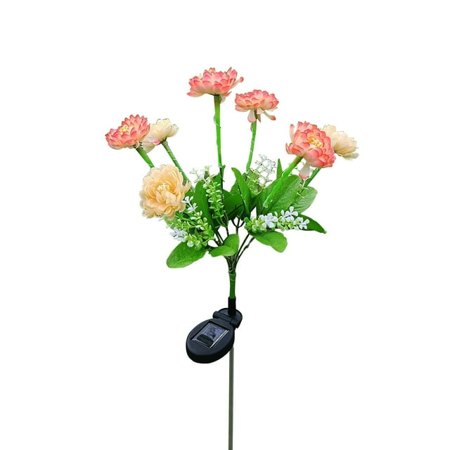 Lumières de Jardin Led Extérieures Lampe de Jardin en Forme de Lotus de Neige Lampe de Jardin Extérieure Puissance Pelouses Routes Lumières de Mariage Lumières de Cour Led Extérieures