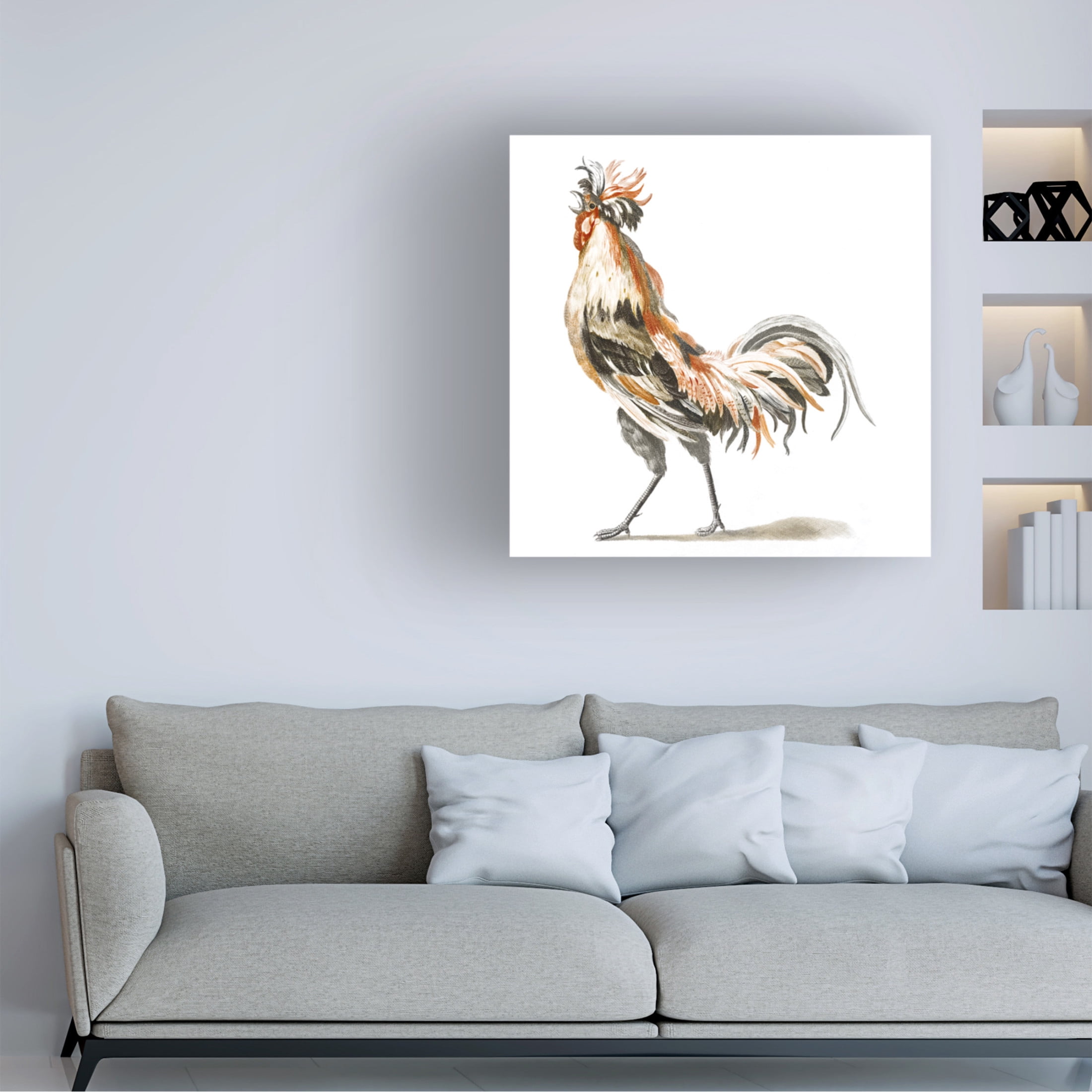 Trademark Fine Art Johan Teyler Teyler Roosters II Canvas Wall Art