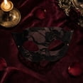 thumbnail image 5 of Halloween Black Masquerade Mask for Women Half Mask and Lace Mask 8X4 In, Mask for Masquerade Party with Sexy Black Eye Mask and Mask, Elegant Halloween Mask Gift for Masquerade, 5 of 7