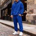 thumbnail image 5 of Two-piece Set Fashionable Outdoor Casual Sportswear Men's Tracksuit New Solid Color Hoodie+pants Male Fashionable Casual Sports Sets All-Match Casual Hoodie Sweatpant Suits, 5 of 7