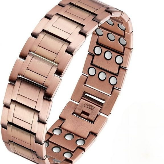 Wollet 3X Copper Bracelet for Men 99.9% Solid Pure Copper Gift