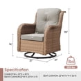 PARKWELL 2PCS Outdoor Swivel Gliders - Patio Wicker Bistro Furniture ...