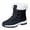 Black, variant on Rokment Winter Snow Skiing Boots for Women Cold Weather Thermal Non Slip Lace up Mid Calf Ski Snowboard Hiking Boots with Fleece Lined Black Size 6.5