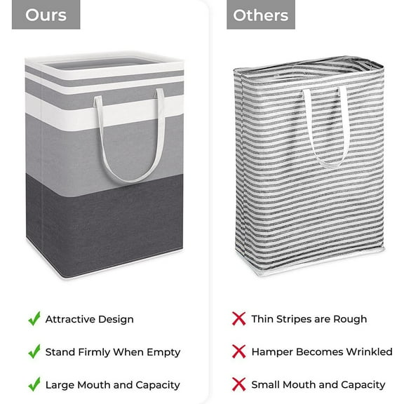 AZXY Collapsible Laundry Basket,Fabric Storage Bins,Foldable Dirty Clothes Storage Basket with Handles,Large Dirty Clothes Baskets for Bathroom Kids Toys