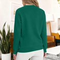 thumbnail image 6 of Women's Solid Color Fleece Lined Sweatshirt, Round Neck Long Sleeve Pullover, Casual Loungewear Top, Soft Fuzzy Fleece Top, Cozy Everyday Sweatshirt, Winter Lounge Wear Blackish Green L, 6 of 7