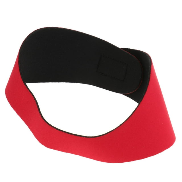 Diadema de natación ajustable elástica mujeres hombres adultos banda para la cabeza natación para baño Rojo 51cm Cola Banda para la cabeza de natación
