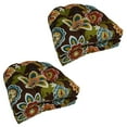 thumbnail image 5 of Blazing Needles 19-inch U-Shaped Spun Polyester Outdoor Tufted Dining Chair Cushions (Set of 4), 5 of 5