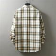 thumbnail image 5 of lulshou 2025 Plaid Shirt Men for Man Saving Men's Casual Cotton Plaid Shirts Long Sleeve Button-Down Flannel Overshirt Jacket Yellow-XL, 5 of 7
