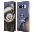 thumbnail image 1 of Head Case Designs Officially Licensed Animal Club International Faces Ferret Leather Book Wallet Case Cover Compatible with Google Pixel 7 Pro, 1 of 6
