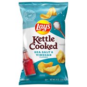 Lay's Kettle Cooked Sea Salt & Vinegar Potato Chips - 8 oz- Pack of 2