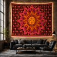 thumbnail image 6 of Boho Sunset Hills with Radially Human Face Core, Serene Boho for Boho Decor Lovers, Desert Sunset Wall Art, Mother'S Day Gift, Tapestry Wall Hanging for Bedroom and Dorm, 6 of 7