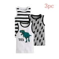 thumbnail image 3 of ZACPNCV 3PC Toddler Tank Top Kids Undershirts Cotton Cartoon Prints Sleeveless Vest for Girls Boys Summer Vest White 6-7 Years, 3 of 3
