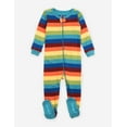 thumbnail image 4 of Leveret Kids Footed Cotton Pajama Striped Colorful Boys 0-3 Month, 4 of 5