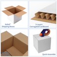 thumbnail image 3 of Cajas de envío Hoikwo de cartón corrugado blanco de 8 x 8 x 8 cm, juego de 25 unidades, 3 of 7