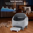 thumbnail image 4 of Extra Large Self-Cleaning Cat Litter Box, App Controlled Open Top Automatic Litter Box with Raised Step, Dual Odor Removal & Ambient Light, 2 Weeks Maintenance-Free Waste Bin for Multi-Cat Households, 4 of 6
