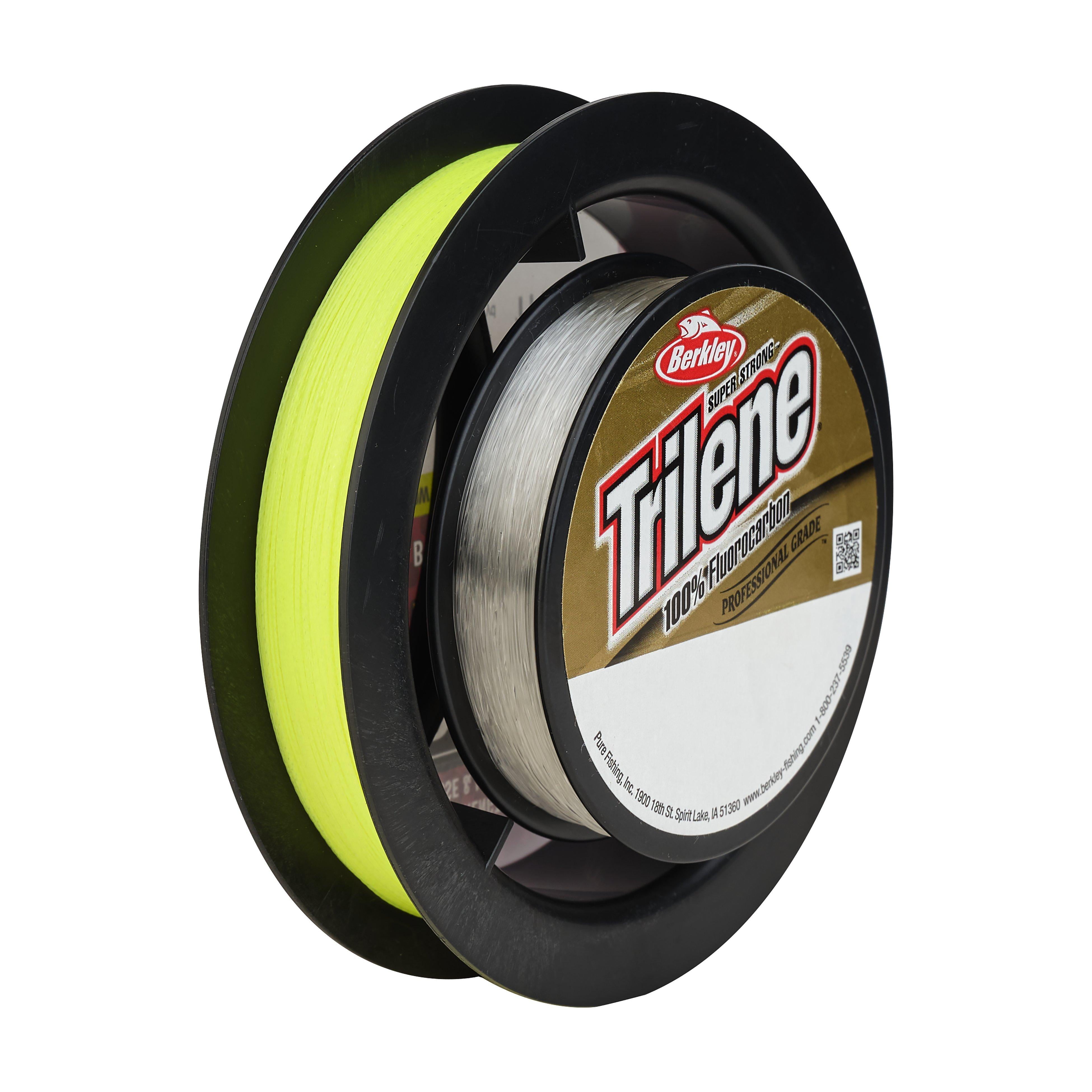 SpiderWire Stealth® Trilene® 100% Fluorocarbon Dual Fishing Line, Hi-Vis Yellow/Clear, 15 lb Test Strength, 125 yd