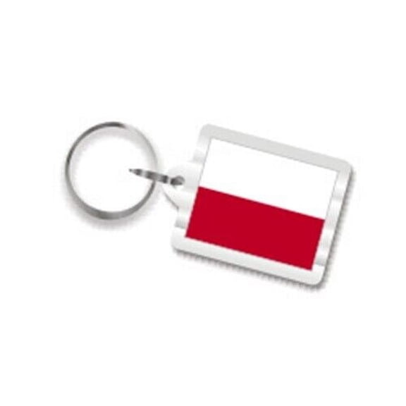 Polish Flag Key Chain, Keychain Fob Ring from Poland