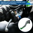 thumbnail image 3 of Unique Bargains Short Long Brake Clutch Levers for Yamaha YZF R1 15-22 6 Position Adjustable Motorcycle Handlebar Brake Lever Aluminum Alloy Titanium Handle Green End, 3 of 6